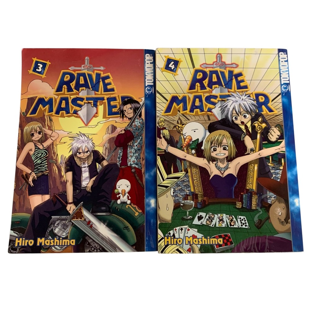 Rave Master Vol 3‎ & 4 Tokyopop Manga Hiro Mashima 2003 English First Prints